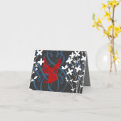 Redbird und Bluets Card Karte (Gelbe Blume)