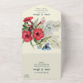 REDBLUE FLORA WEDD INVITATION ALL IN ONE EINLADUNG (Außenbereich)