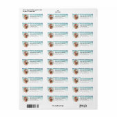 Redbone Coonhound Dog Return Address Labels (Vorne)