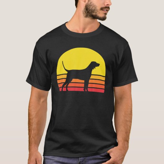 Redbone Coonhound Dog Silhouette T-Shirt (Vorderseite)