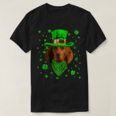 Redbone Coonhound Dog St Patricks Day Dog Hat T-Shirt (Design vorne)