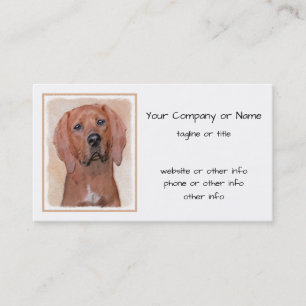 Redbone Coonhound-Gemälde - Süße originelle Hundek Visitenkarte
