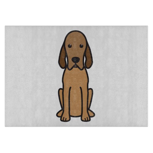 Redbone Coonhound-HundeCartoon Schneidebrett (Vorderseite)