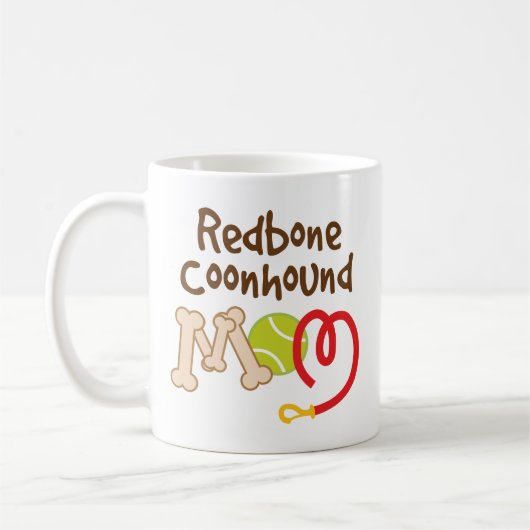 Redbone Coonhound-Hundezucht-Mama-Geschenk Kaffeetasse (Links)