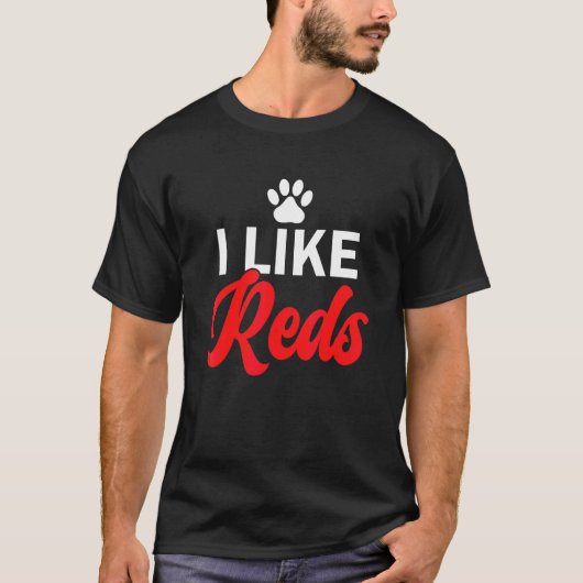 Redbone Coonhound Ich mag Rote T-Shirt (Vorderseite)
