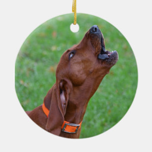 Redbone Coonhound Keramik Ornament