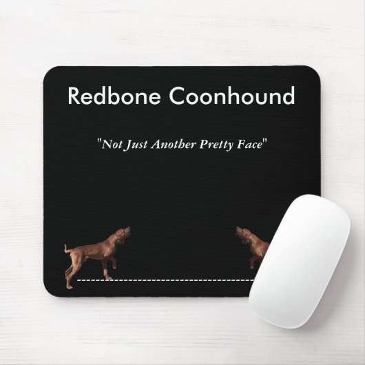 Redbone Coonhound Mousepad (Mit Mouse)