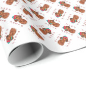 Redbone Coonhound Santa Paws Geschenkpapier (Rolleneckpunkt)
