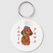 Redbone Coonhound Santa Paws Schlüsselanhänger (Rückseite)