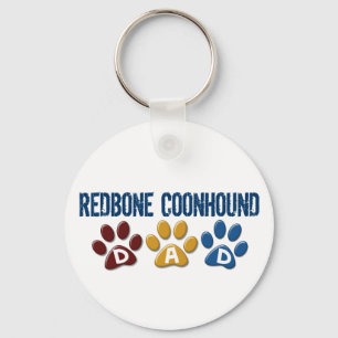 REDBONE COONHOUND Vater-Tatzen-Druck 1 Schlüsselanhänger
