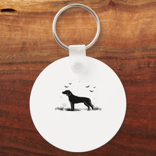 Redbone Dog � Halloween Mond Silhouette Oversized Schlüsselanhänger (Vorderseite)