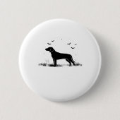 Redbone Dog � Halloween Moon Silhouette Oversized  Button (Vorderseite)