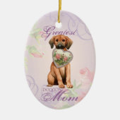 Redbone Heart Mama Keramik Ornament (Vorne)
