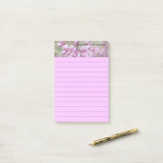 Redbud-Blüten Post-it Klebezettel (Auf Schreibtisch)