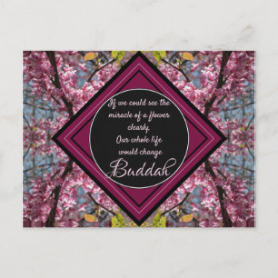 Redbud Branches Budda Blume Zitat Postkarte