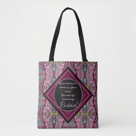 Redbud Branches Budda Blume Zitat Tasche (Vorderseite)