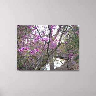 Redbud Bridge Leinwanddruck