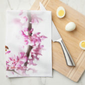 Redbud & Honeybee in Springtime Geschirrtuch (Viertel Falte)