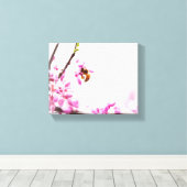 Redbud & Honeybee in Springtime Leinwanddruck (Insitu (Holzboden))