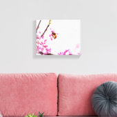Redbud & Honeybee in Springtime Leinwanddruck (Insitu (Wohnzimmer))