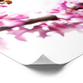 Redbud & Honeybee in Springtime Poster (Ecke)