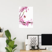 Redbud & Honeybee in Springtime Poster (Heimbüro)