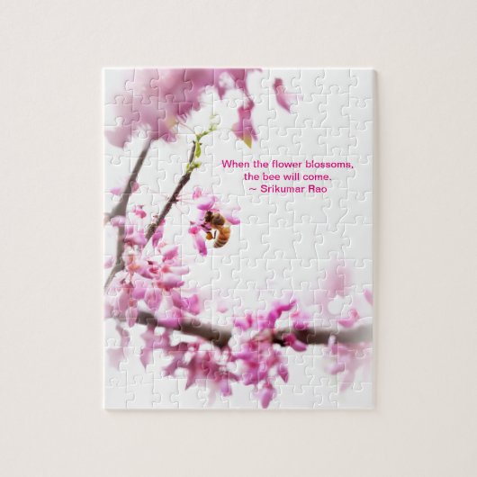 Redbud & Honeybee in Springtime Puzzle (Vertikal)