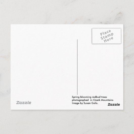 Redbud Missouri Postcard Postkarte (Rückseite)
