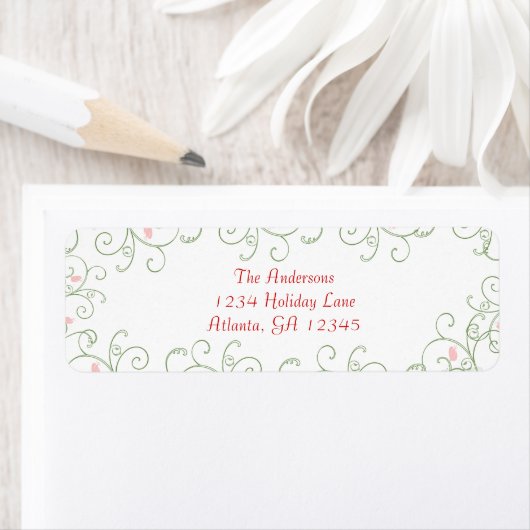 Redbud Swirl Weihnachtsgeschenke Tags (Insitu)