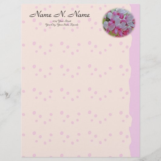 Redbud Tree Blossoms Letterhead Briefkopf (Vorderseite)