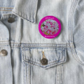 Redbud Tree Blüten Hochzeit zu individualisieren Button (Beispiel)