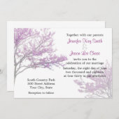 Redbud Tree Hochzeitseinladung Einladung (Vorne/Hinten)