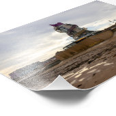 Redcar Beach and Beacon Fotodruck (Ecke)