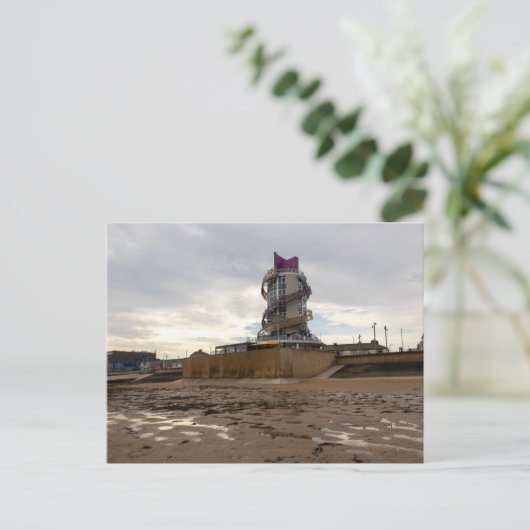 Redcar Beach and Beacon Postkarte (Stehend Vorderseite)