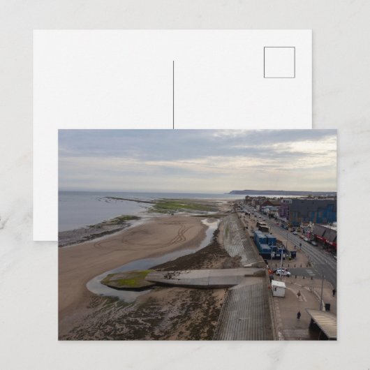 Redcar Beach from the Beacon Postkarte (Vorne/Hinten)