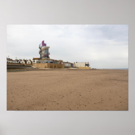 Redcar Beach und Beacon Poster