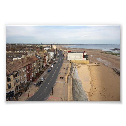 Redcar Beach vom Beacon aus Fotodruck (Vorne)
