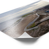 Redcar Beach vom Beacon aus Fotodruck (Ecke)