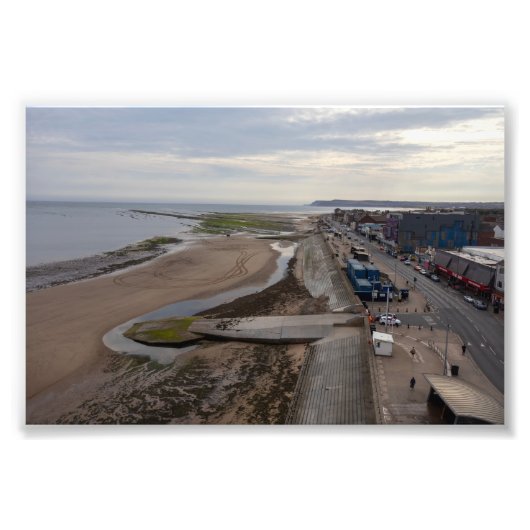 Redcar Beach vom Beacon aus Fotodruck (Vorne)