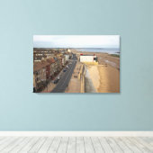 Redcar Beach vom Beacon aus Leinwanddruck (Insitu (Holzboden))