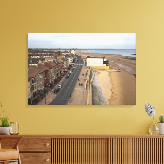 Redcar Beach vom Beacon aus Leinwanddruck (Insitu (Wohnzimmer))
