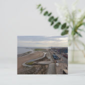 Redcar Beach vom Beacon aus Postkarte (Stehend Vorderseite)