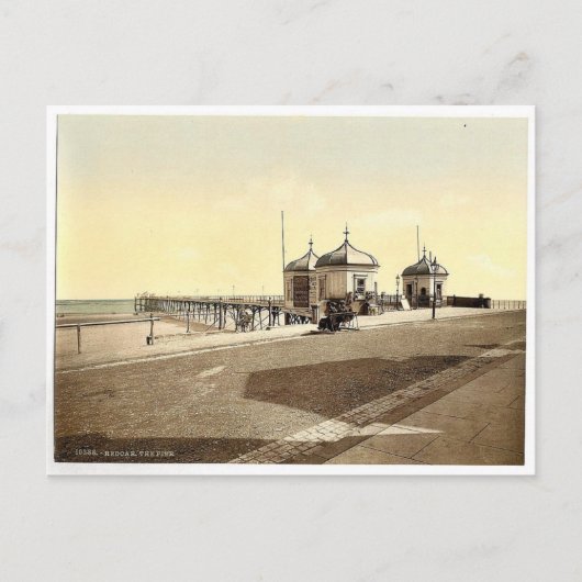 Redcar, der Pier, Yorkshire, England, seltene Foto Postkarte (Vorderseite)