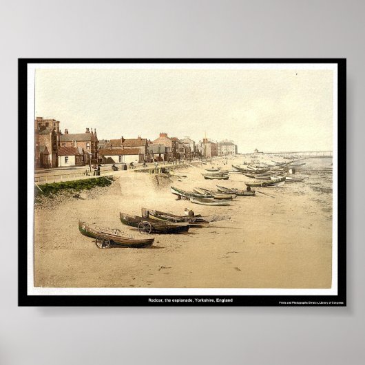 Redcar, die Esplanade, Yorkshire, England Poster (Vorne)
