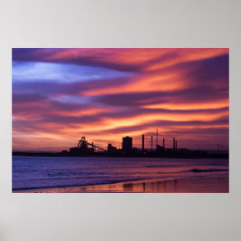 Redcar Steel Works bei Sunrise Poster