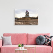 Redcar Strand und Beacon Leinwanddruck (Insitu (Wohnzimmer))