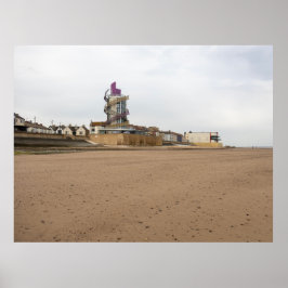 Redcar Strand und Beacon Poster