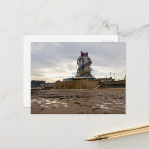 Redcar Strand und Beacon Postkarte