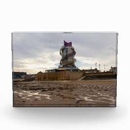 Redcar Strand und Leuchtturm Fotoblock