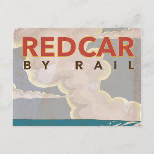Redcar Vintage-Reiseposter Postkarte